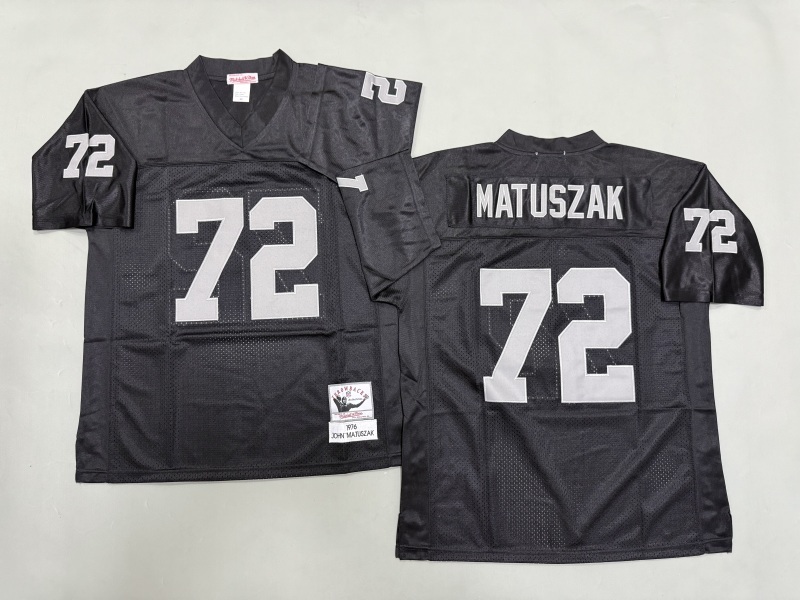 Men 2025 Nike Oakland Raiders #72 Matuszak black Throwback Limited NFL Jersey style 001->oakland raiders->NFL Jersey
